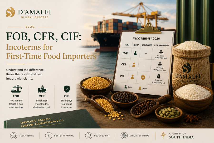 FOB, CFR, CIF: Incoterms Explained for First-Time Food Importers