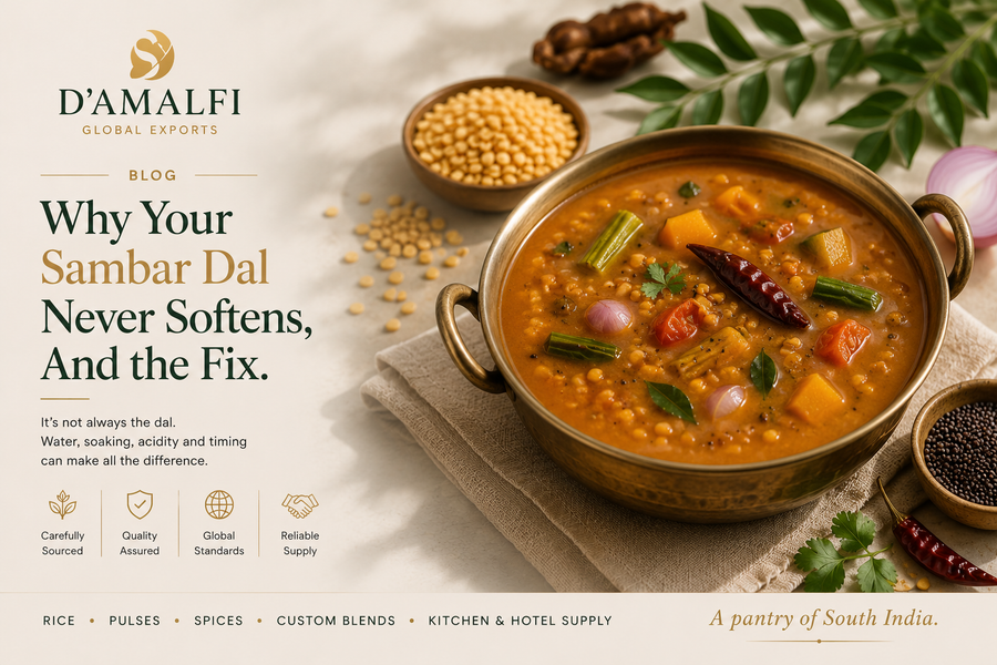 Why Toor Dal Doesn't Soften: Sambar Dal Cooking Guide | D'Amalfi