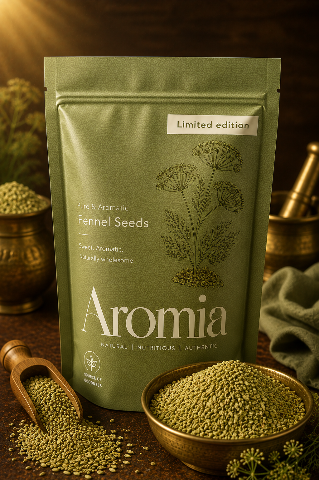 Fennel Seeds (Sombu) by D'Amalfi