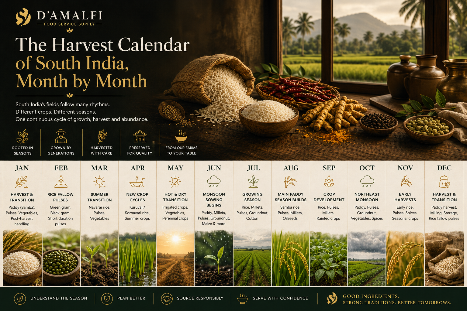 The Harvest Calendar of South India, Month by Month