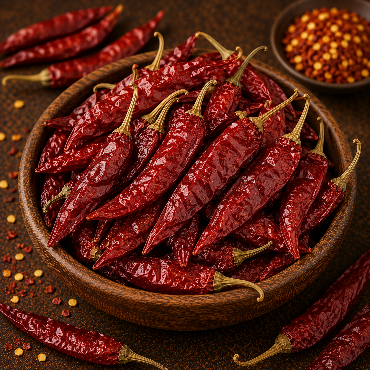 Guntur Red Chilli whole, high heat by D'Amalfi