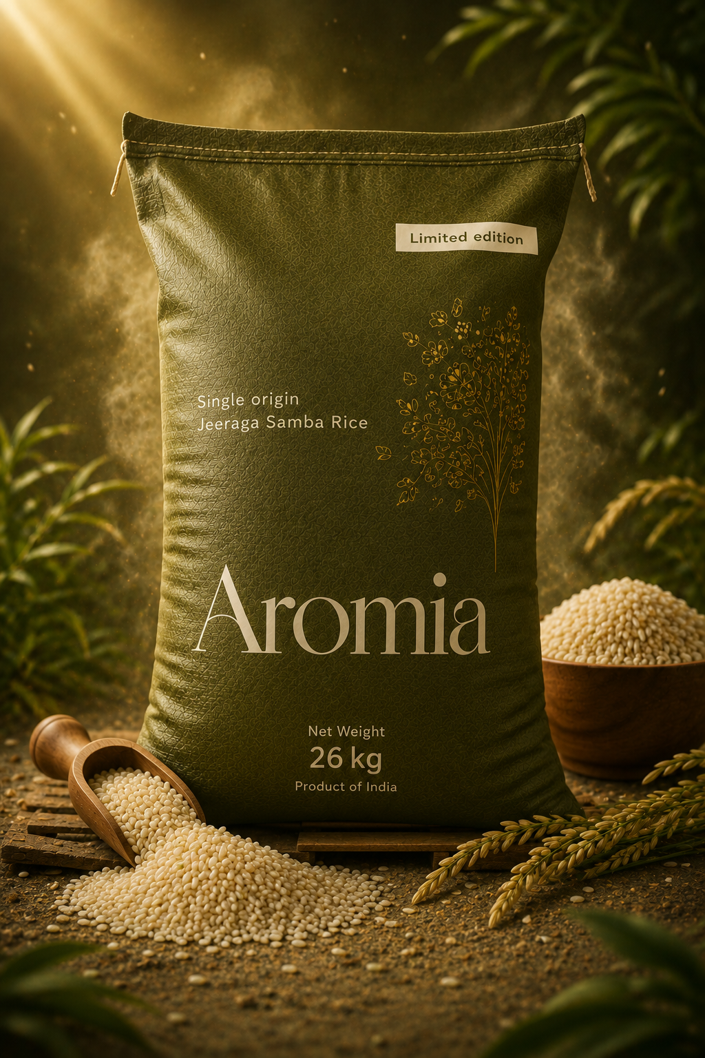 Seeraga Samba Rice (Jeeraga Samba) packaging by D'Amalfi